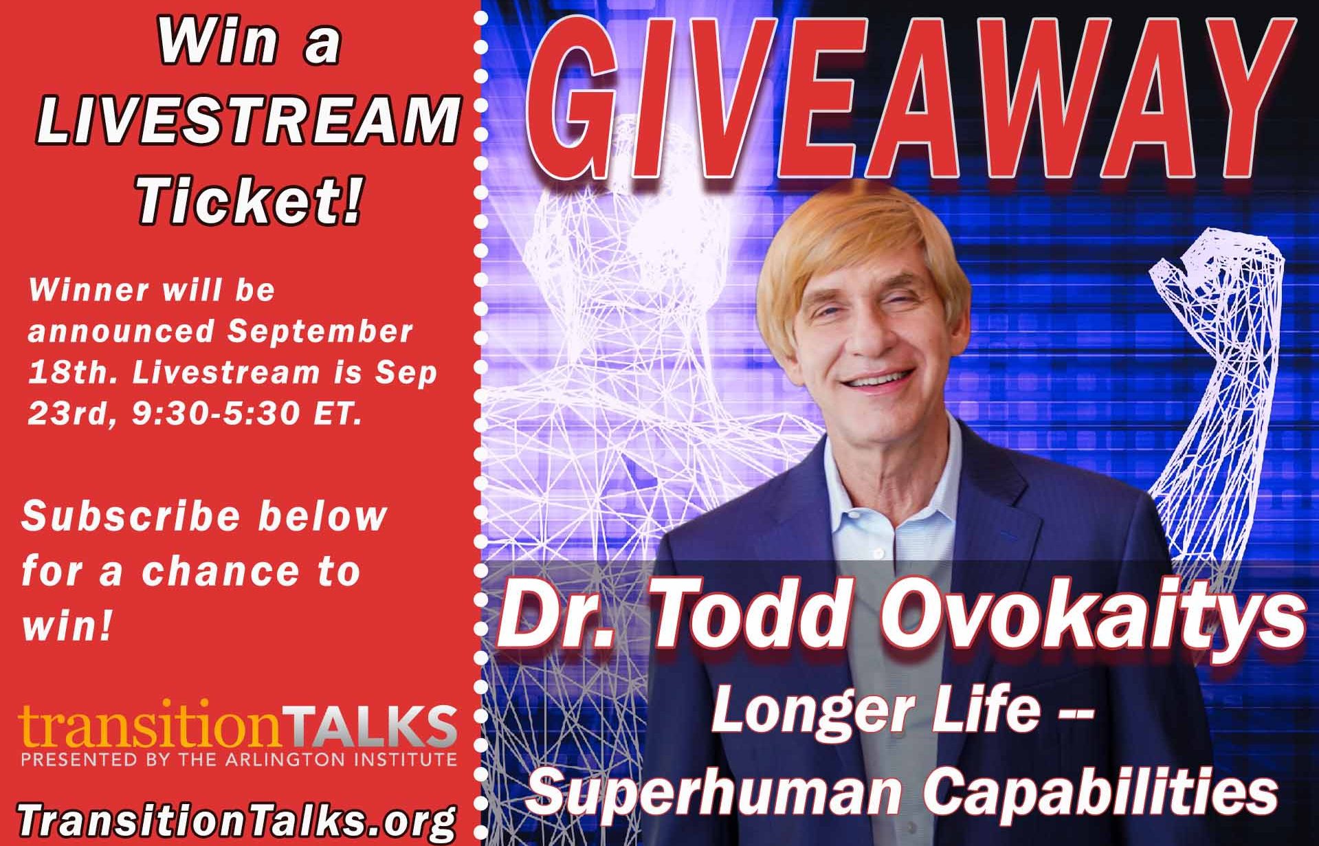 Win a livestream ticket to Dr. Todd Ovokaitys