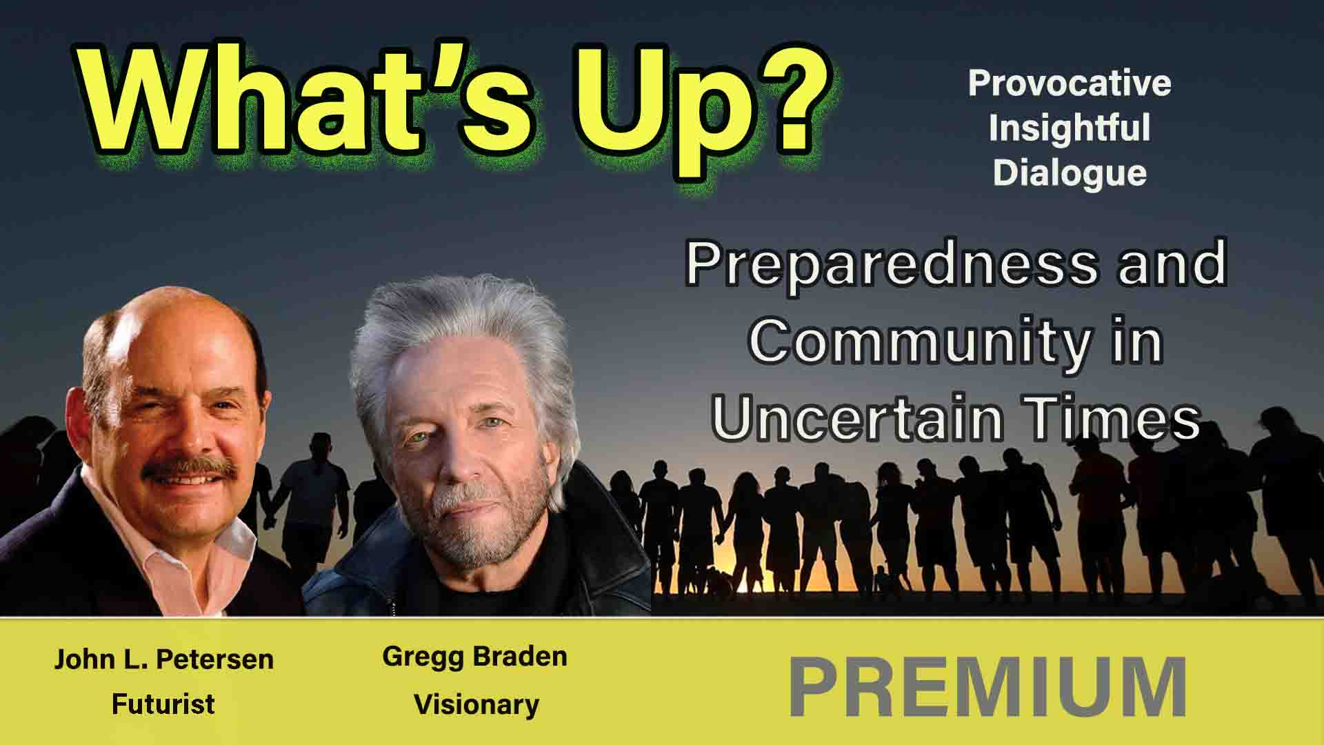 Greg Braden and John Petersen discuss the intentional dismantling of social bonds, including economic, gender, race, and religious divisions. They emphasize the erosion of religious foundations, the necessity of personal and community resilience, and the potential for a new, more aware and responsible human and world to emerge.