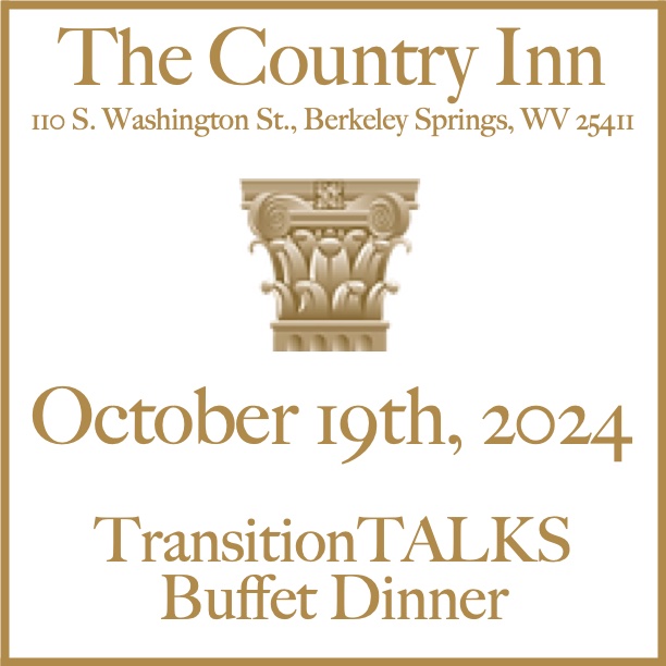 Jeff Witzeman Buffet Dinner following the TransitionTalks event at the Country Inn in Berkeley Springs, WV.