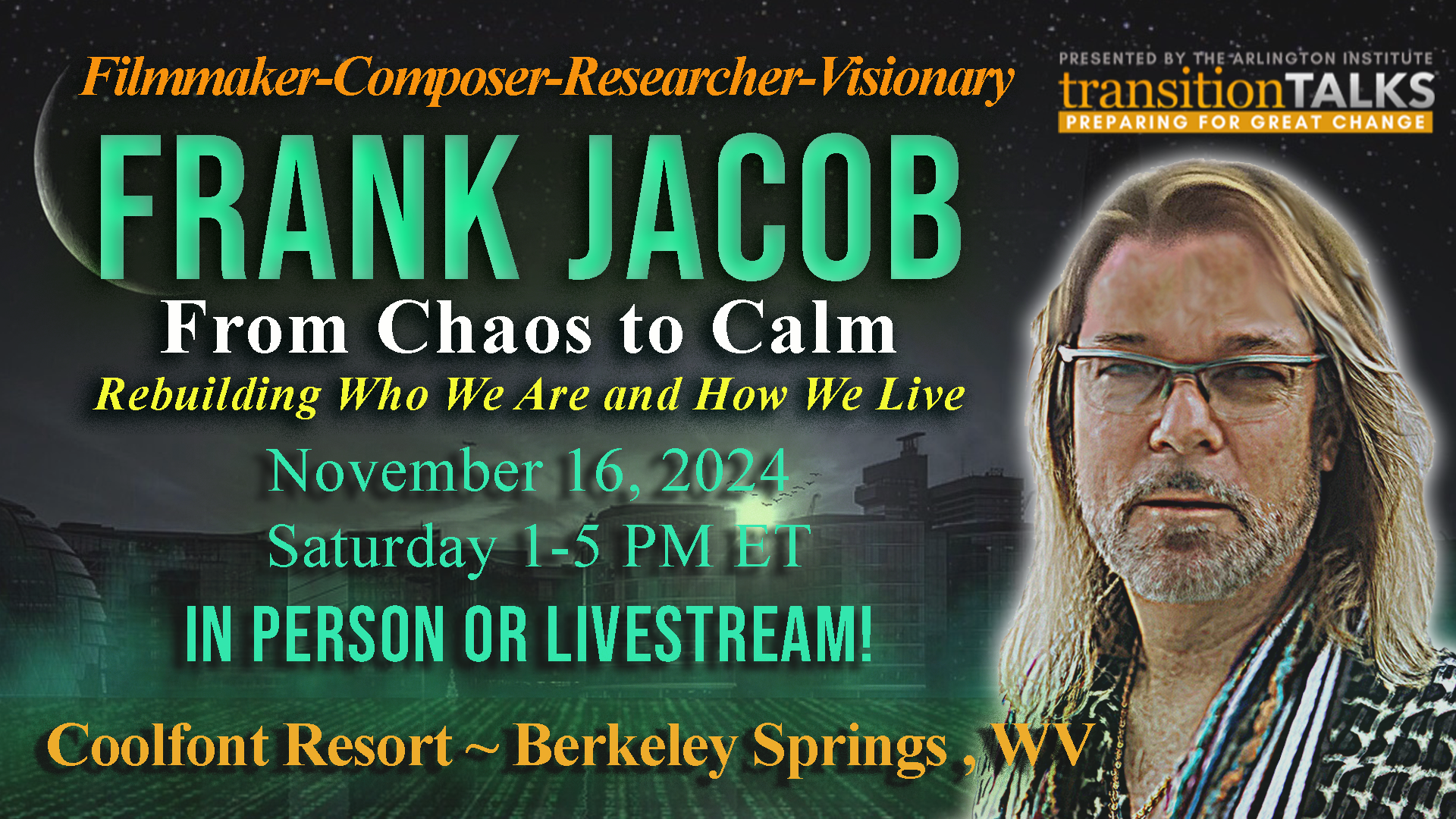 Frank Jacob In Person or Livestream at the The Arlington Institute