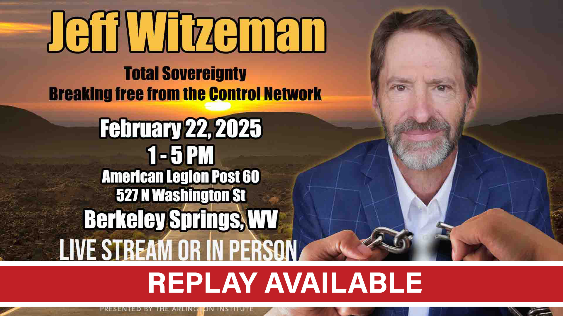 Jeff Witzeman was at The Arlington Institute in Berkeley Springs on Feb 22nd, 2025